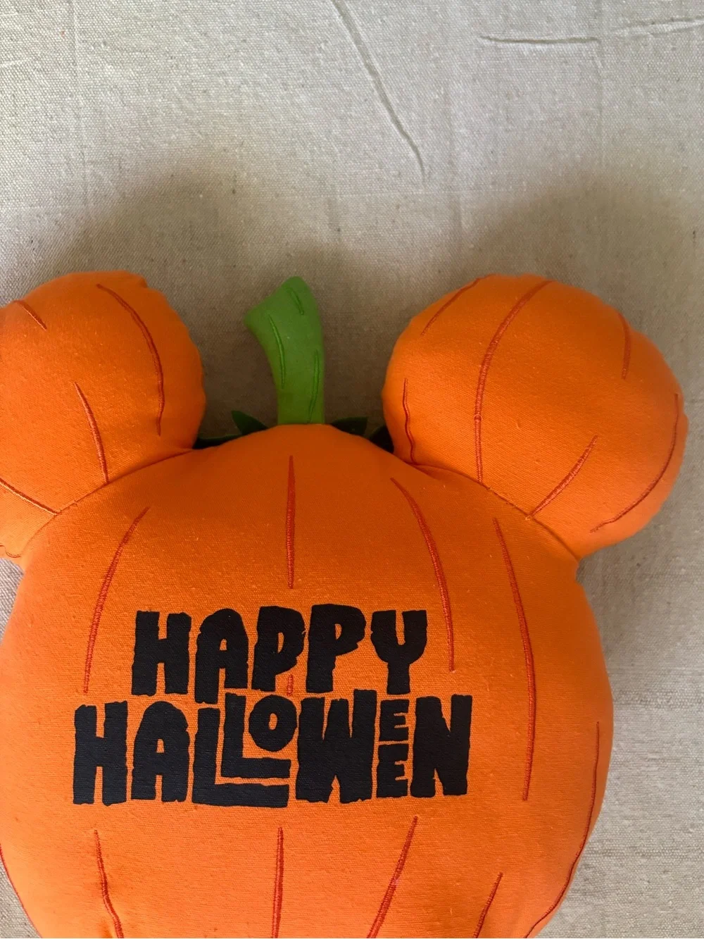 Disney Parks Halloween Mickey Pumpkin Pillow Jack-O-Lantern Plush 2022